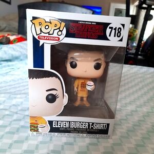 Stranger Things Eleven With Burger Shirt and Ice Cream Funko Pop